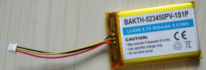 Горячая продажа OEM BAKTH-523450PV-1S1P 3,7 В 950 мАч-лития полимерная батарея аккумуляторная батарея для пилотов для электроинструментов