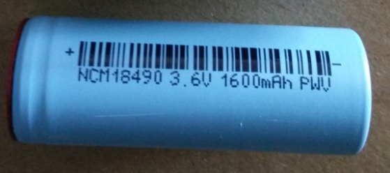 Перезаряжаемая литиевая батарея Li Ion Litium 18490 3,6 В 1600 мАч.