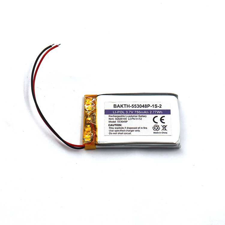 BAKTH-503048P-1S-2 Перезаряжаемая литиевая полимерная батарея 3,7 В 750 мАч для носимых устройств