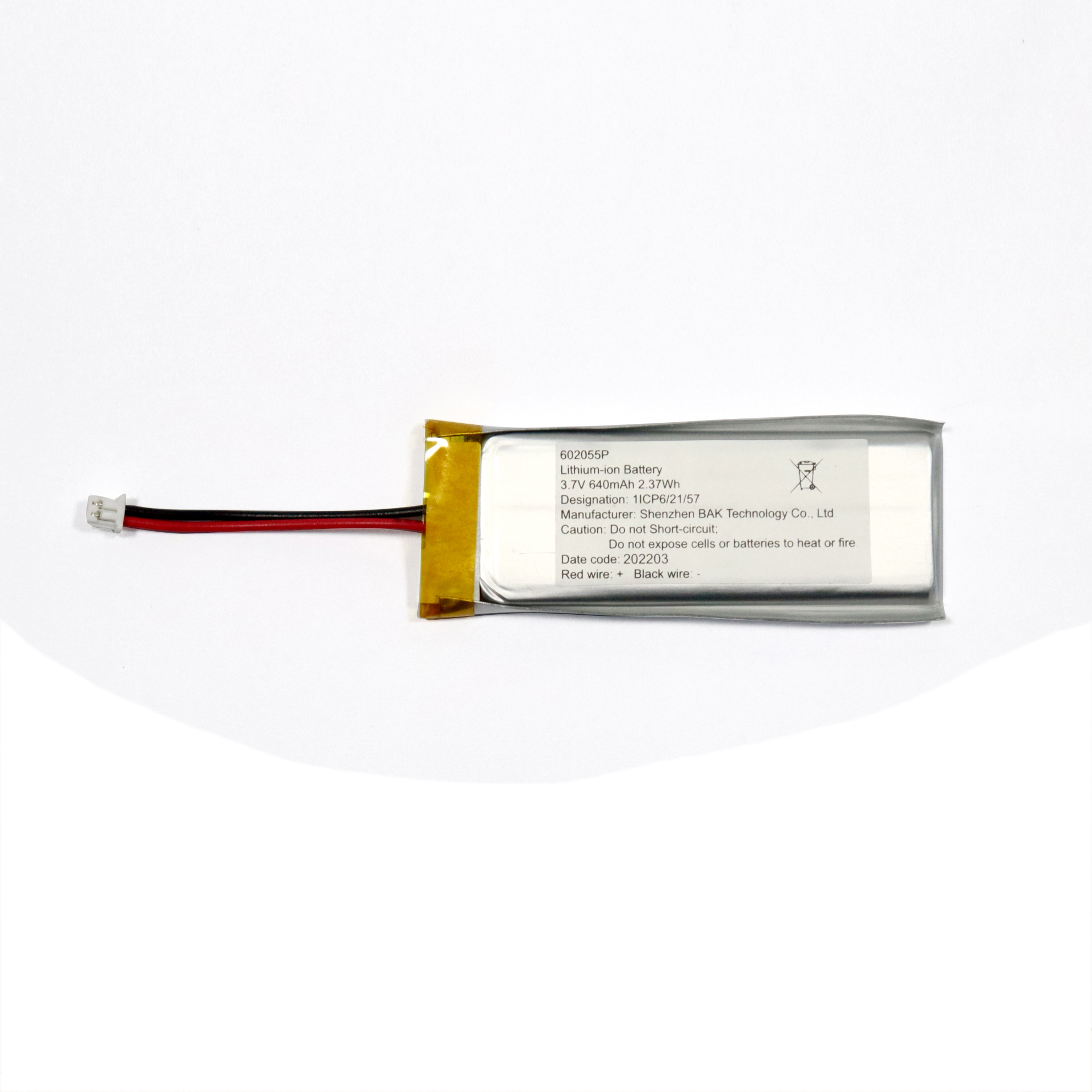 Литий -полимерная батарея 3,7 В 640 мАч для устройства Bluetooth 